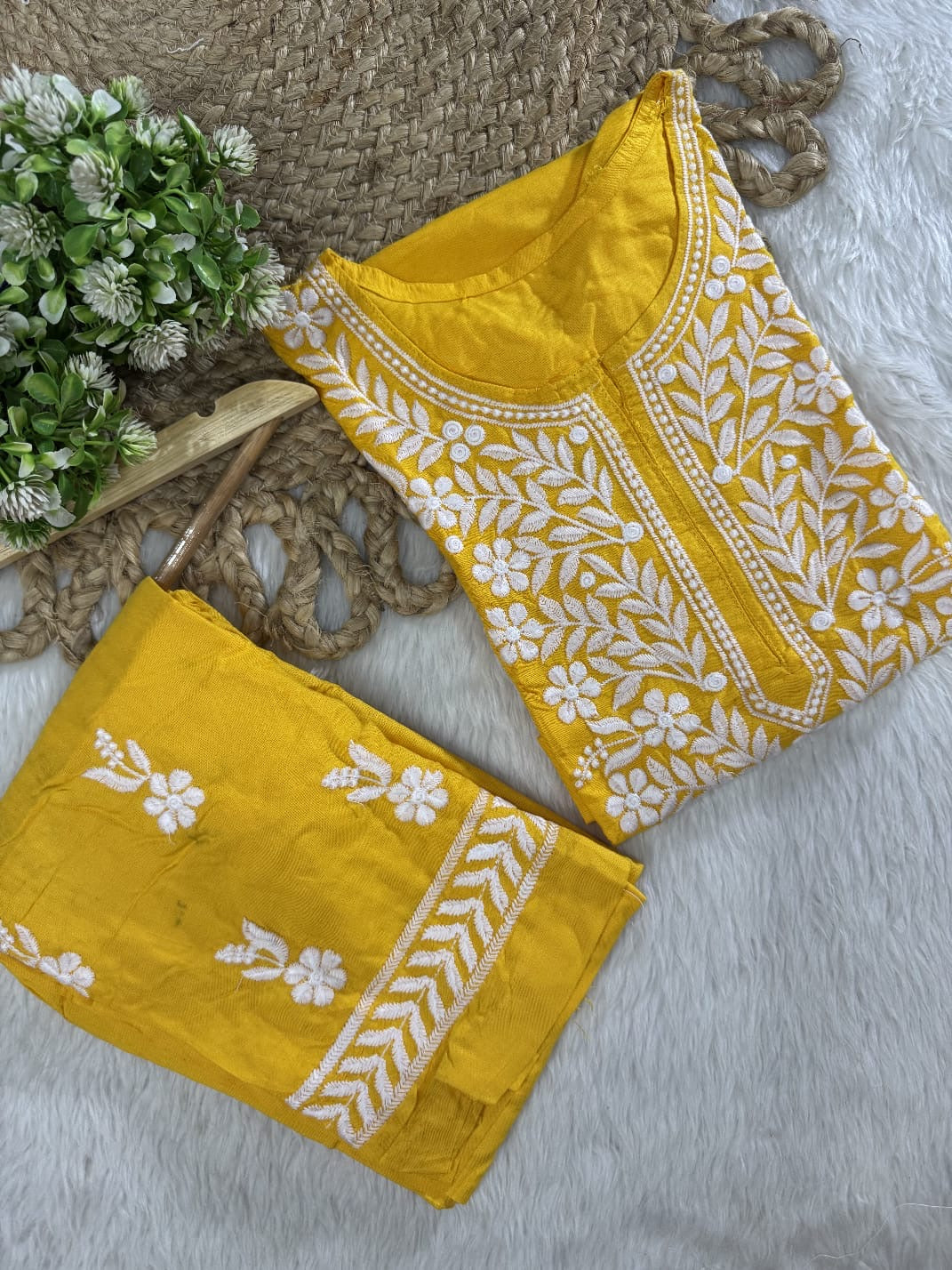 Lucknowi Computer Rayon 2pc Set