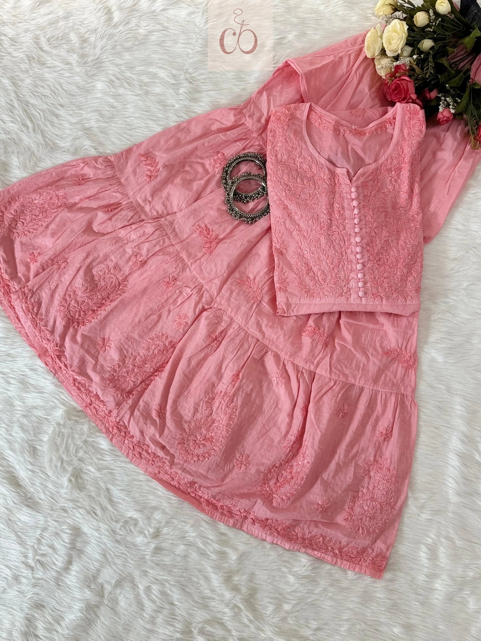 2 Layer Gharara Combo Mul Mul - chikankariofficial