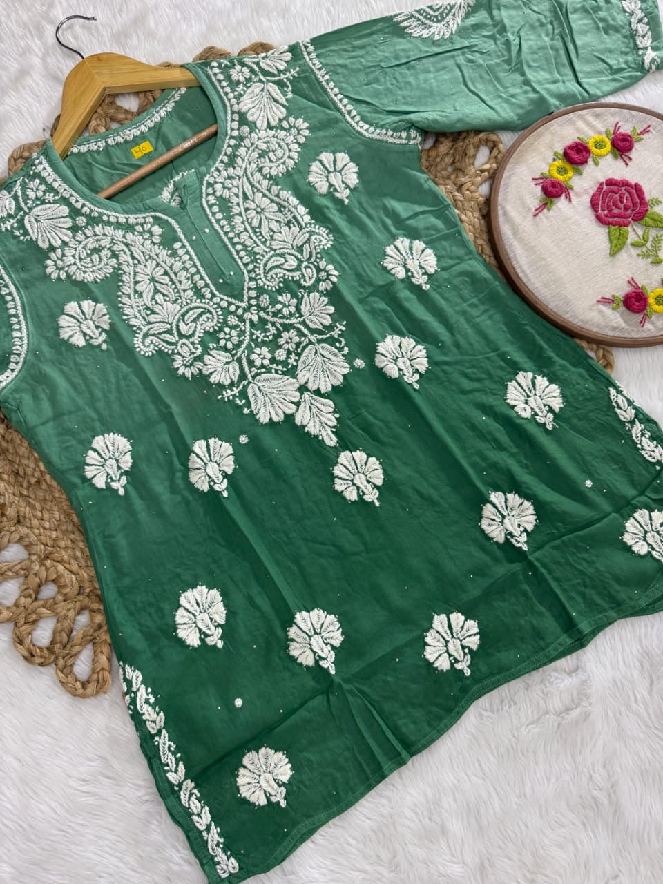 Dual Shade Rayon Muqaish Short Kurta