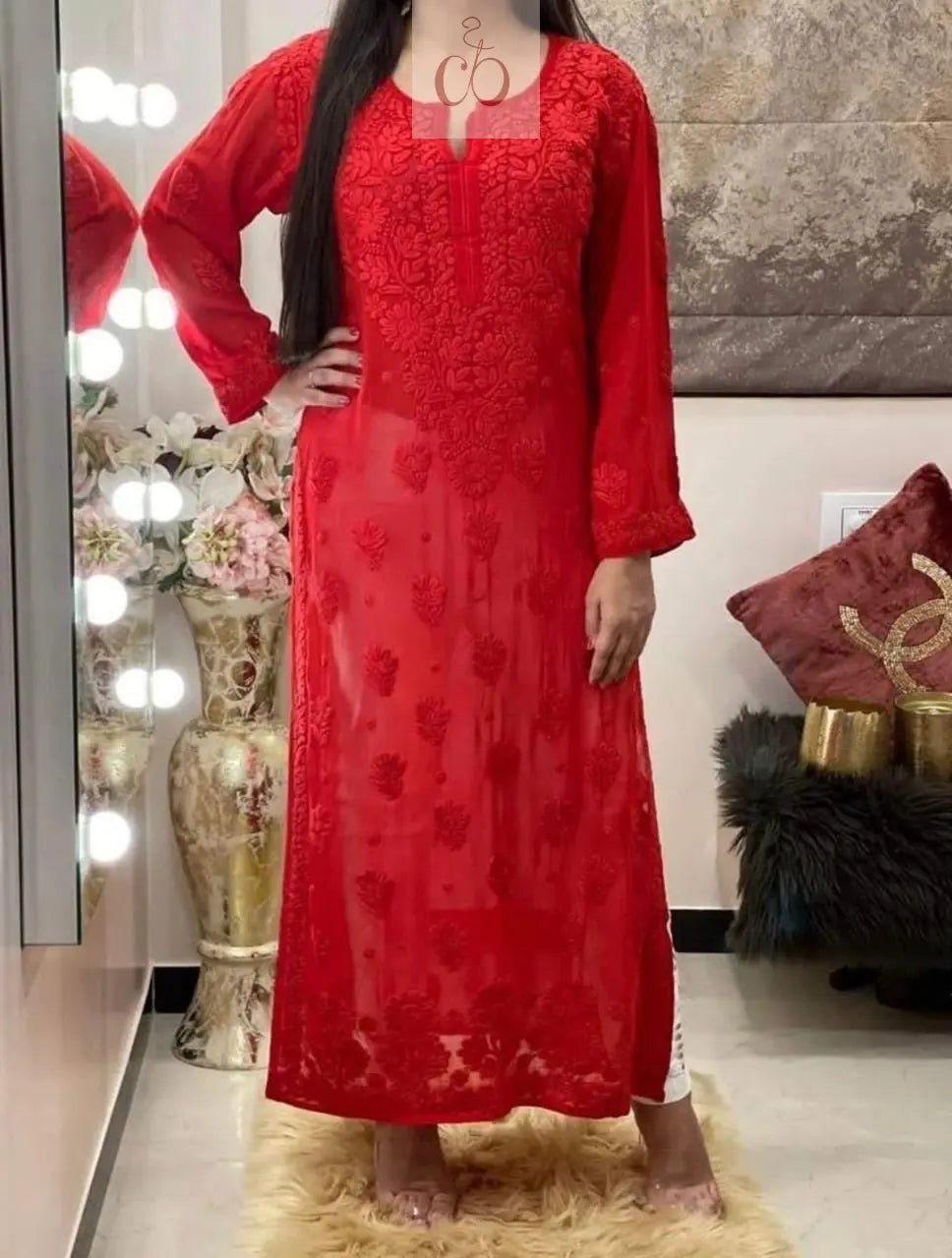 3D Viscose Plazzo Kurti combo - chikankariofficial