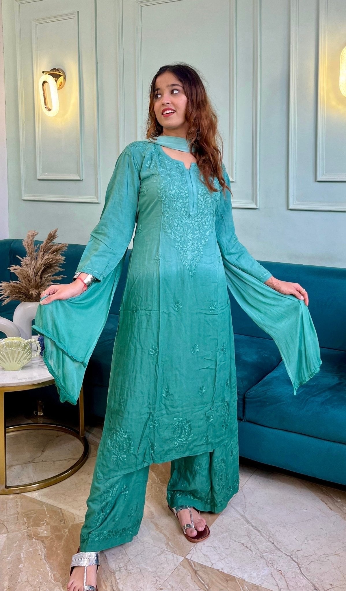 Rangrez Handcrafted Soft Rayon 3pc Ombre Set