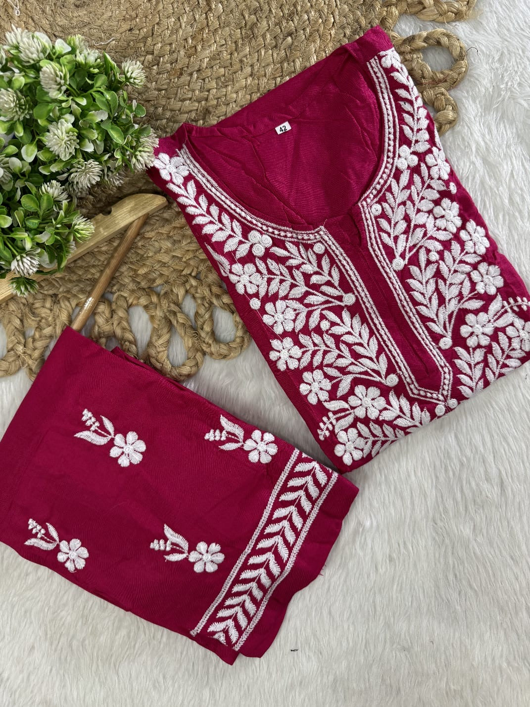 Lucknowi Computer Rayon 2pc Set