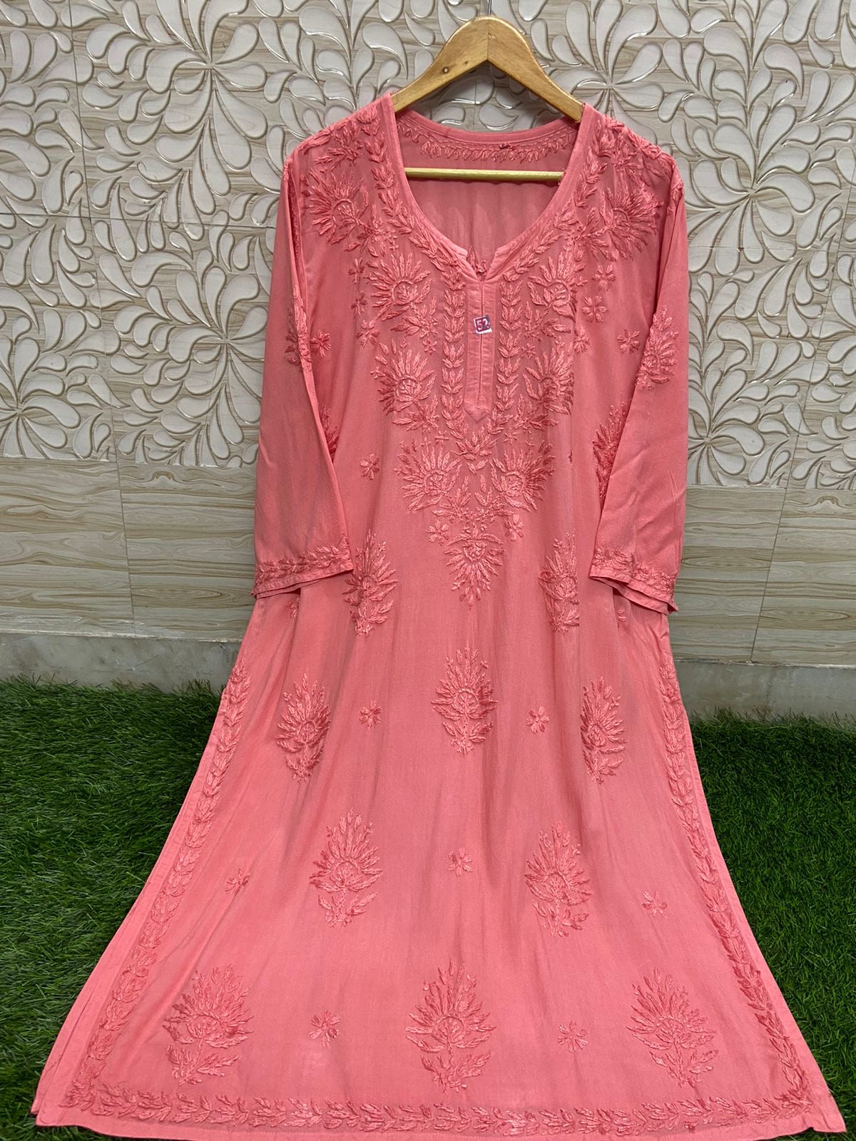 Plus Size Heavy work Soft Silky Rayon kurta