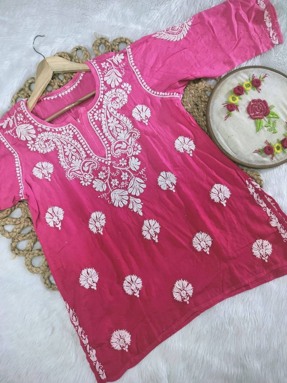 Dual Shade Rayon Muqaish Short Kurta