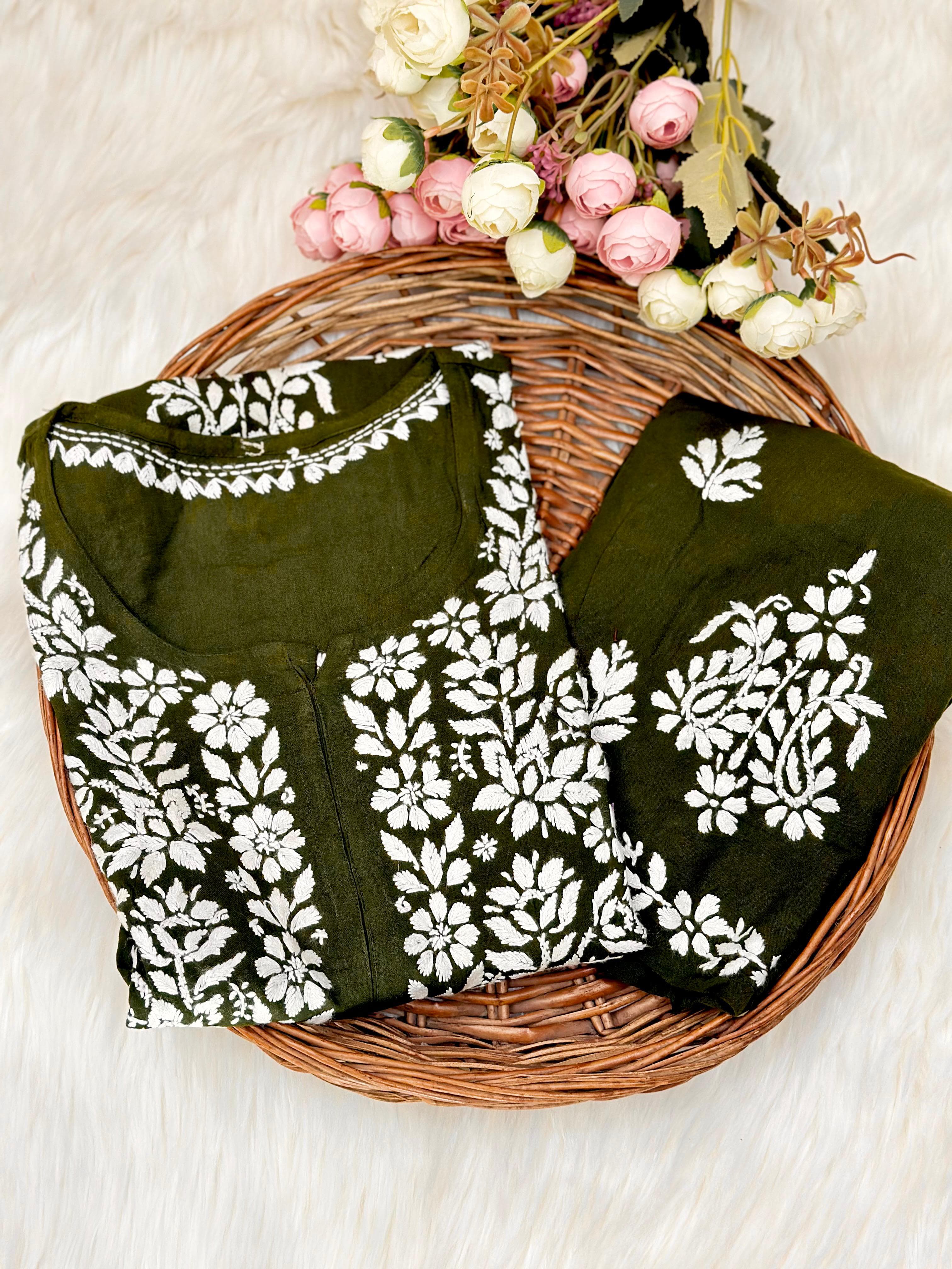 Buta embroidered Ghaspatti Kurta and plazzo
