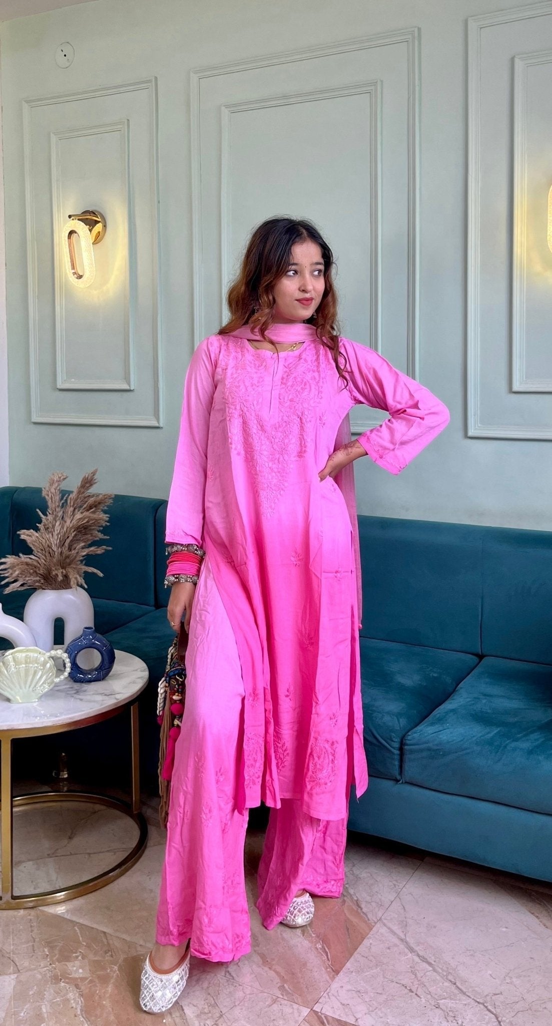 Rangrez Handcrafted Soft Rayon 3pc Ombre Set