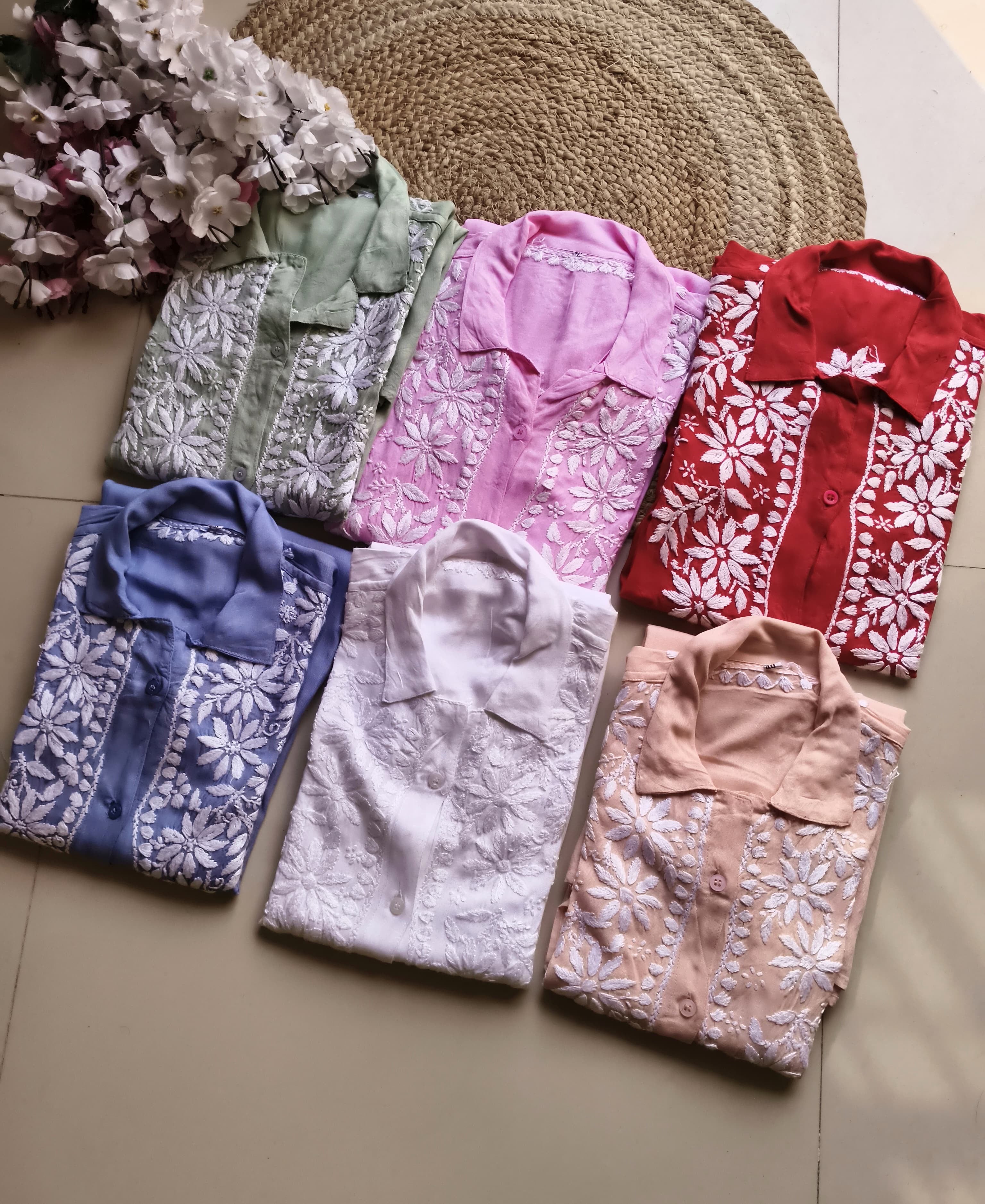 Latest Rayon Chikankari Shirt