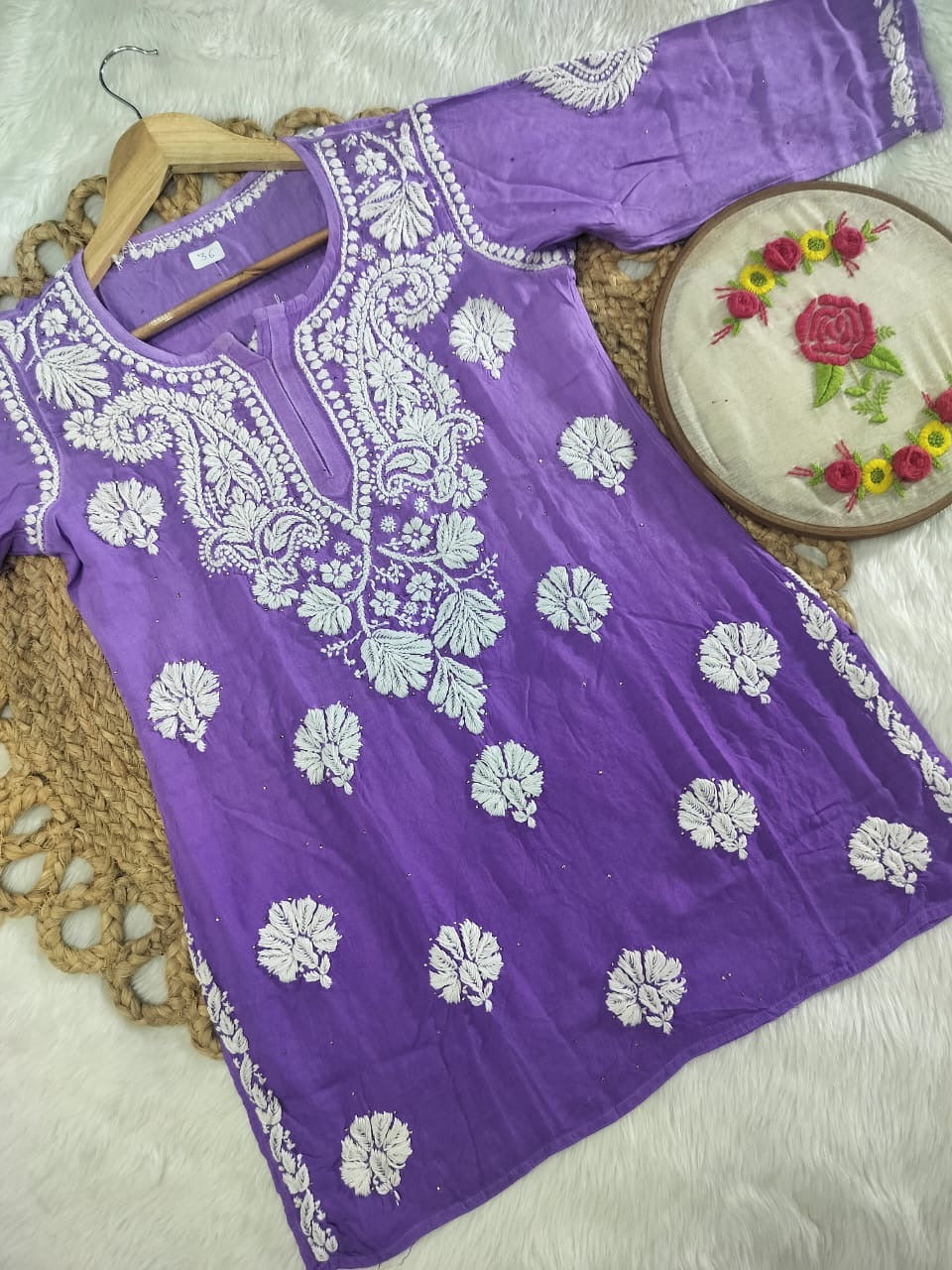 Dual Shade Rayon Muqaish Short Kurta
