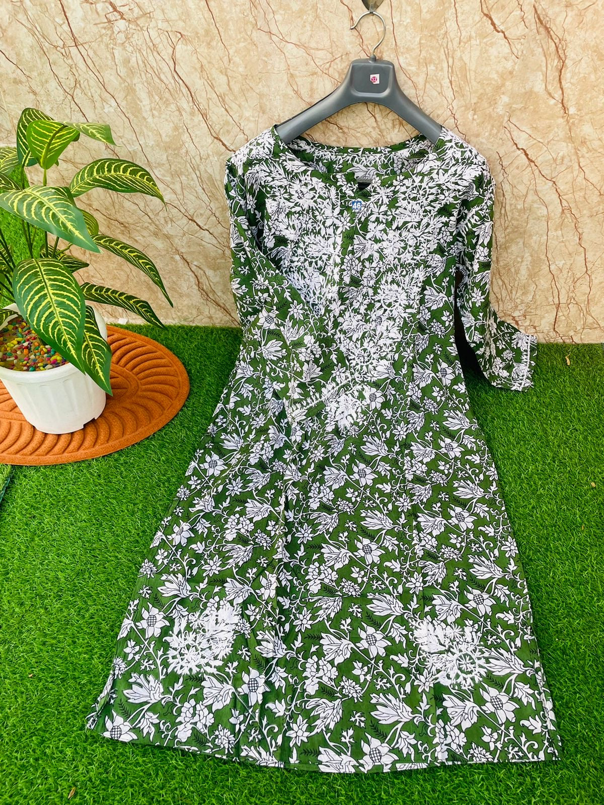 Mul Cotton handwork kurta