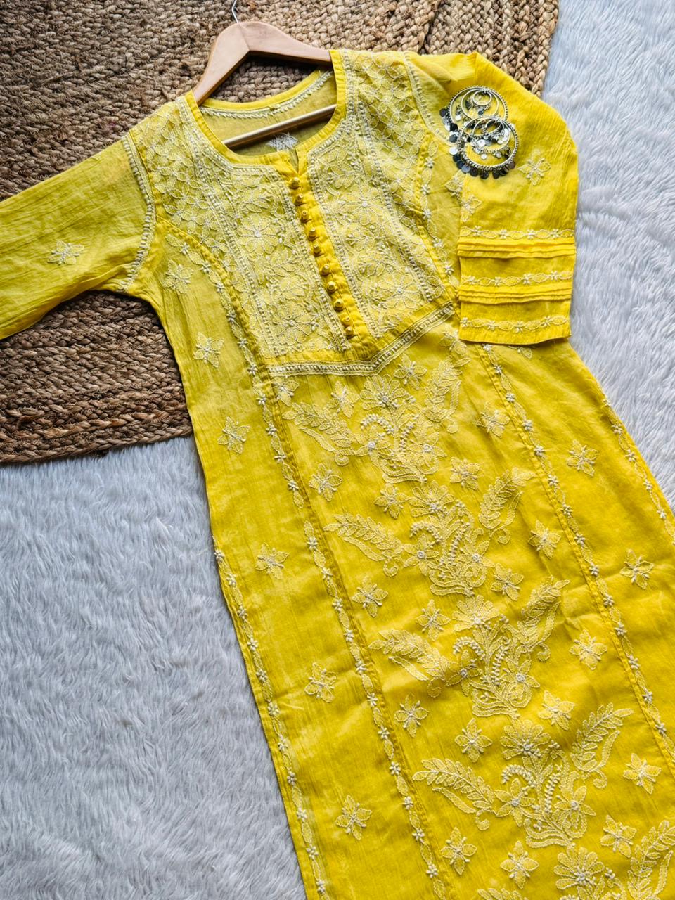 beautiful voil pintex sleeve kurti with dupatta
