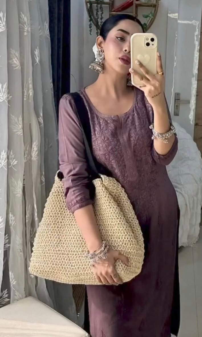 Anayat Rayon ombre Soft Chikankari kurti✨ - chikankariofficial