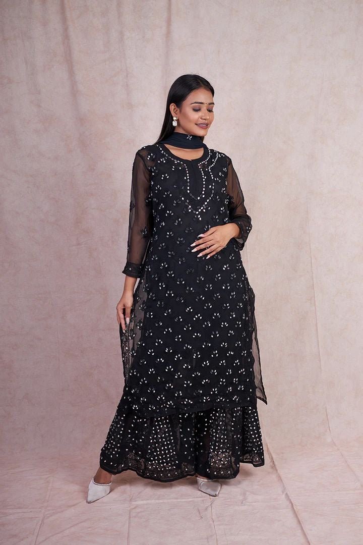 Chikankari Mirror work Set - chikankariofficial