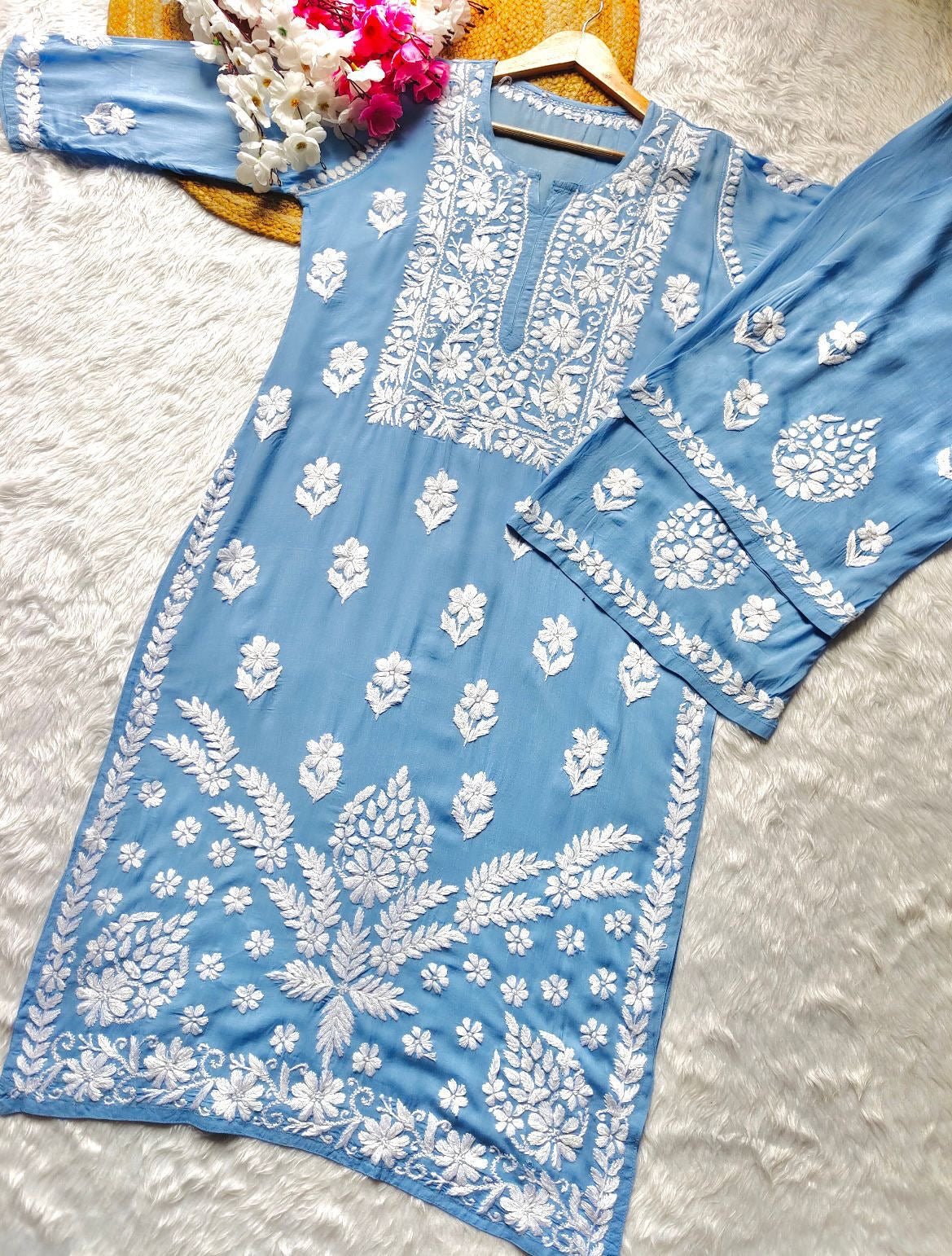 Designer Modal Kurti Plazzo Combo - chikankariofficial