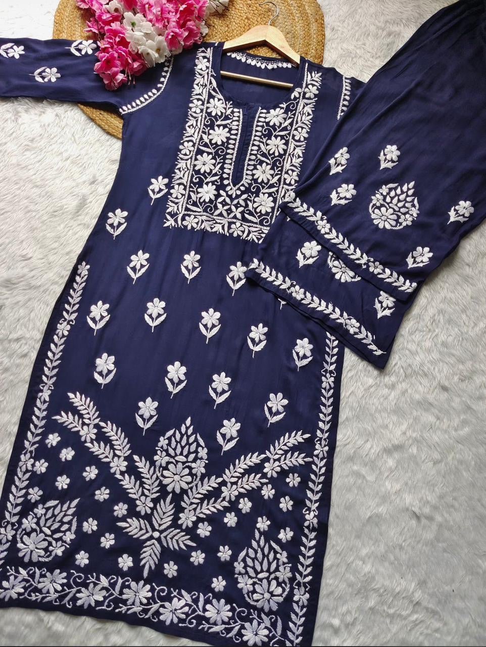 Designer Modal Kurti Plazzo Combo - chikankariofficial