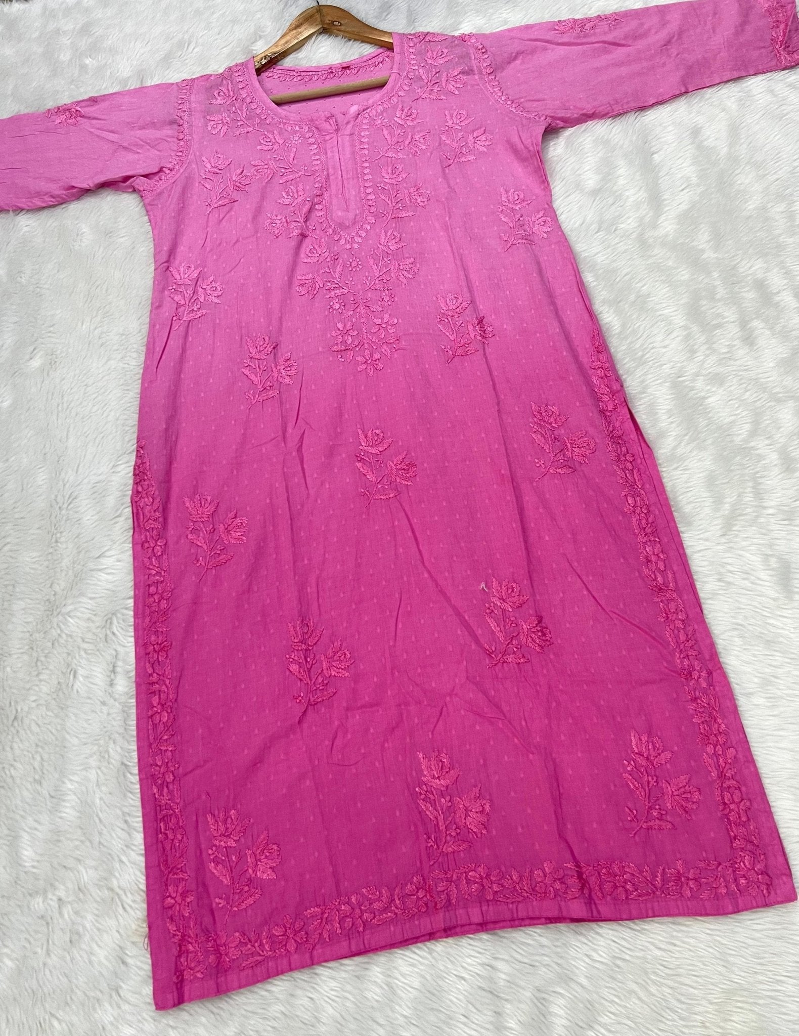 Dobby Cotton Handwork Chikan kurti - chikankariofficial