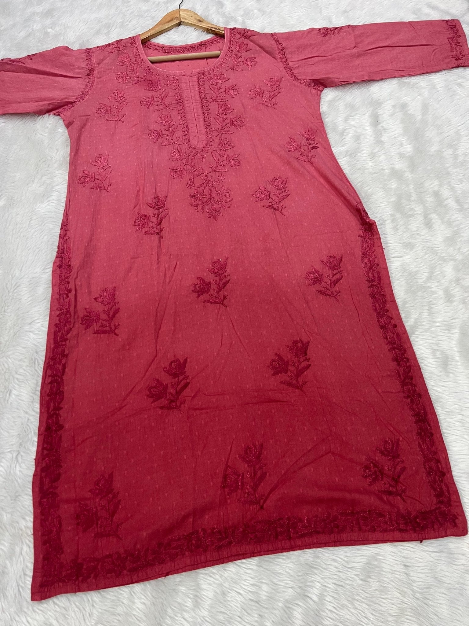 Dobby Cotton Handwork Chikan kurti - chikankariofficial