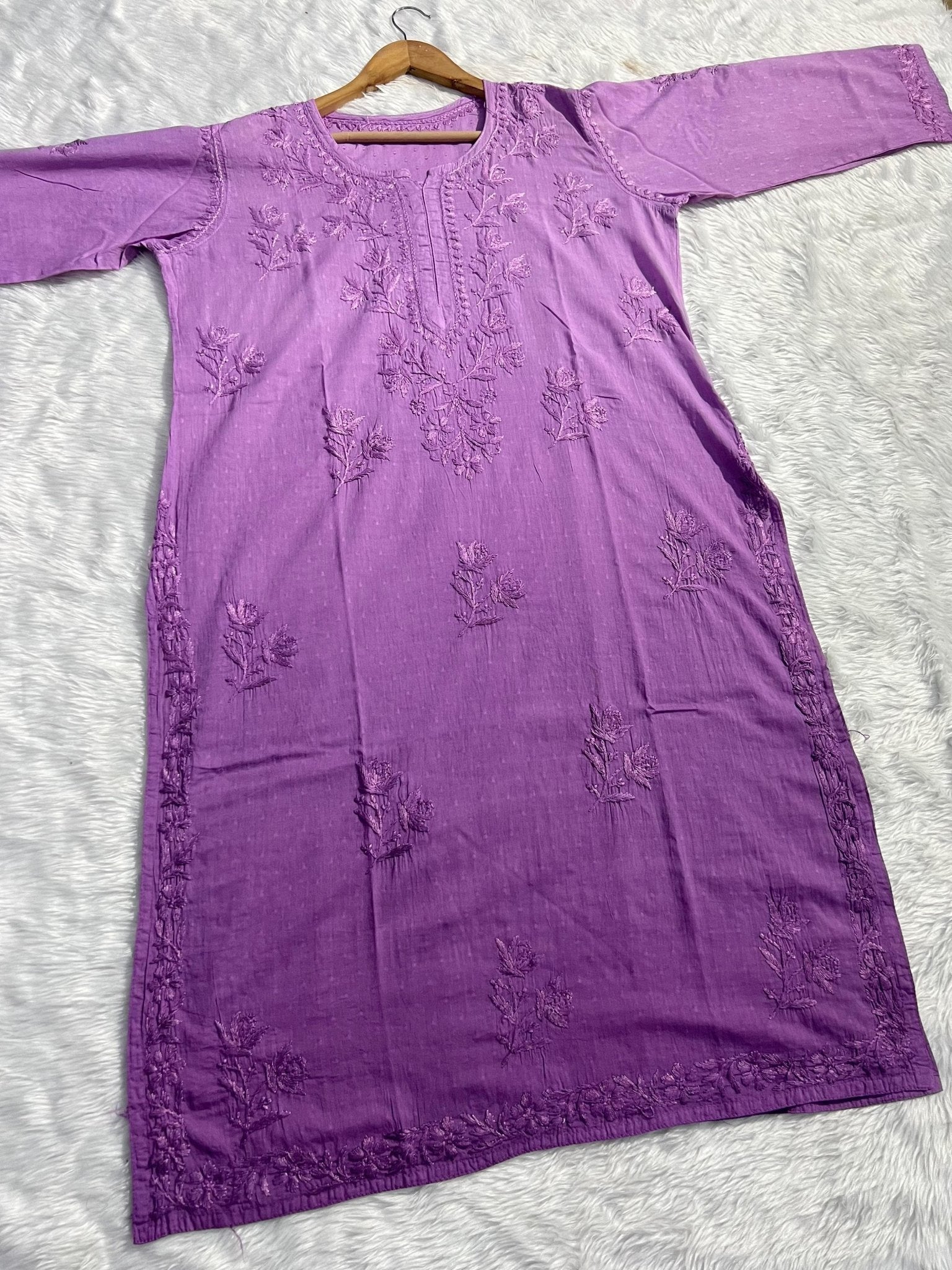 Dobby Cotton Handwork Chikan kurti - chikankariofficial