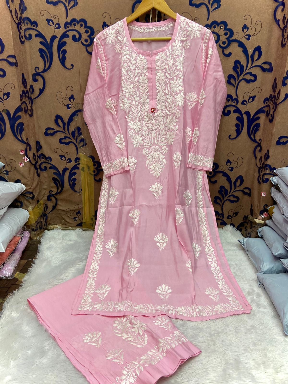 Fancy Chanderi Silk Combo - chikankariofficial