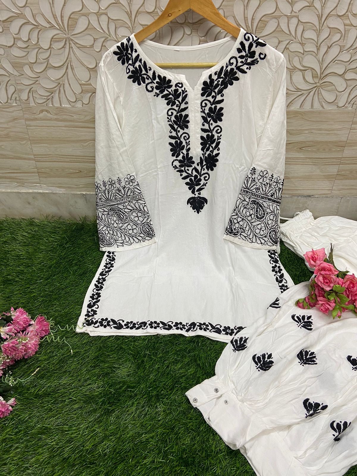 Fancy Item kurti Afgani Set - chikankariofficial