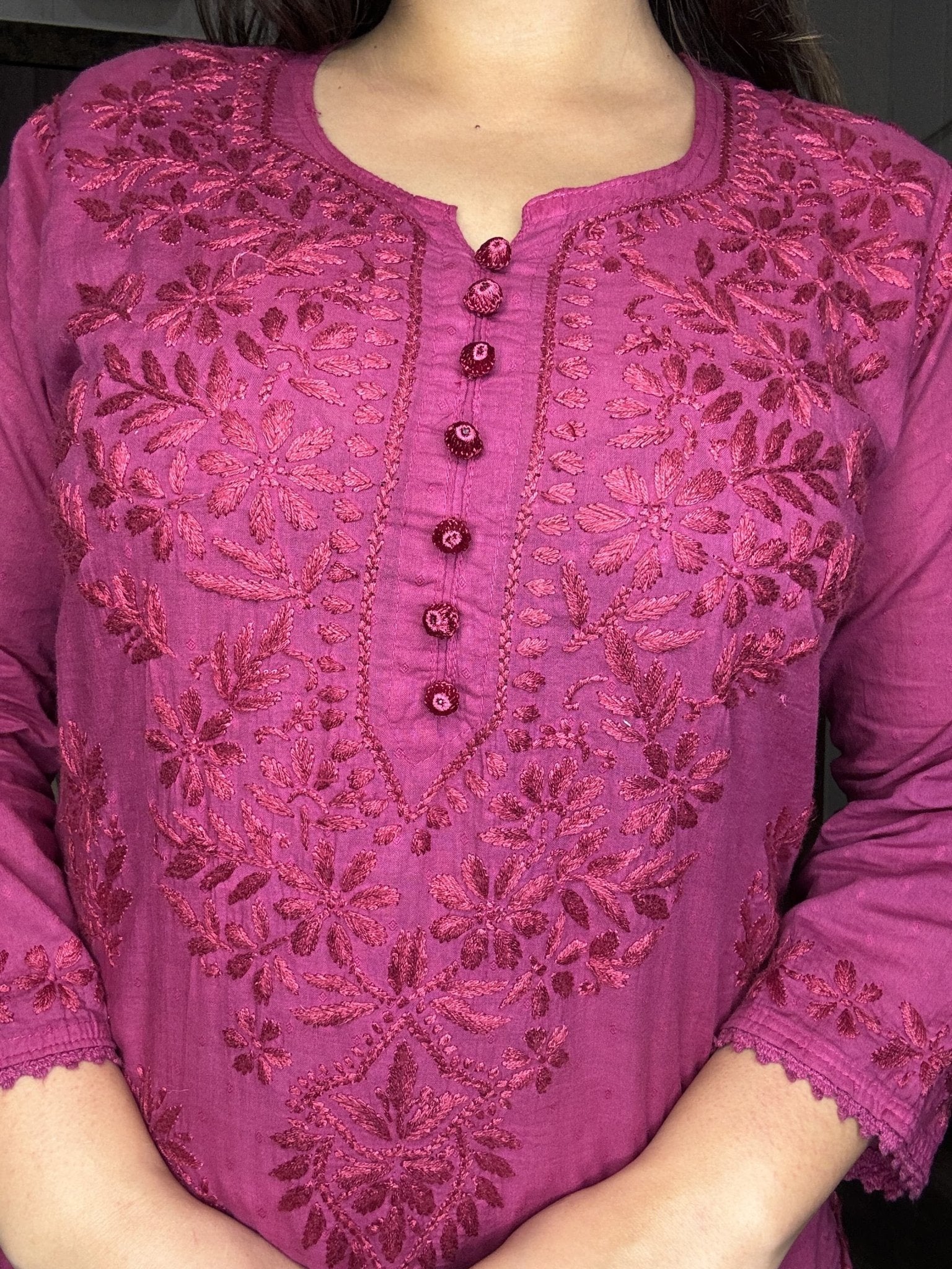 Ghas Patti Hand work dobby cotton combo - chikankariofficial