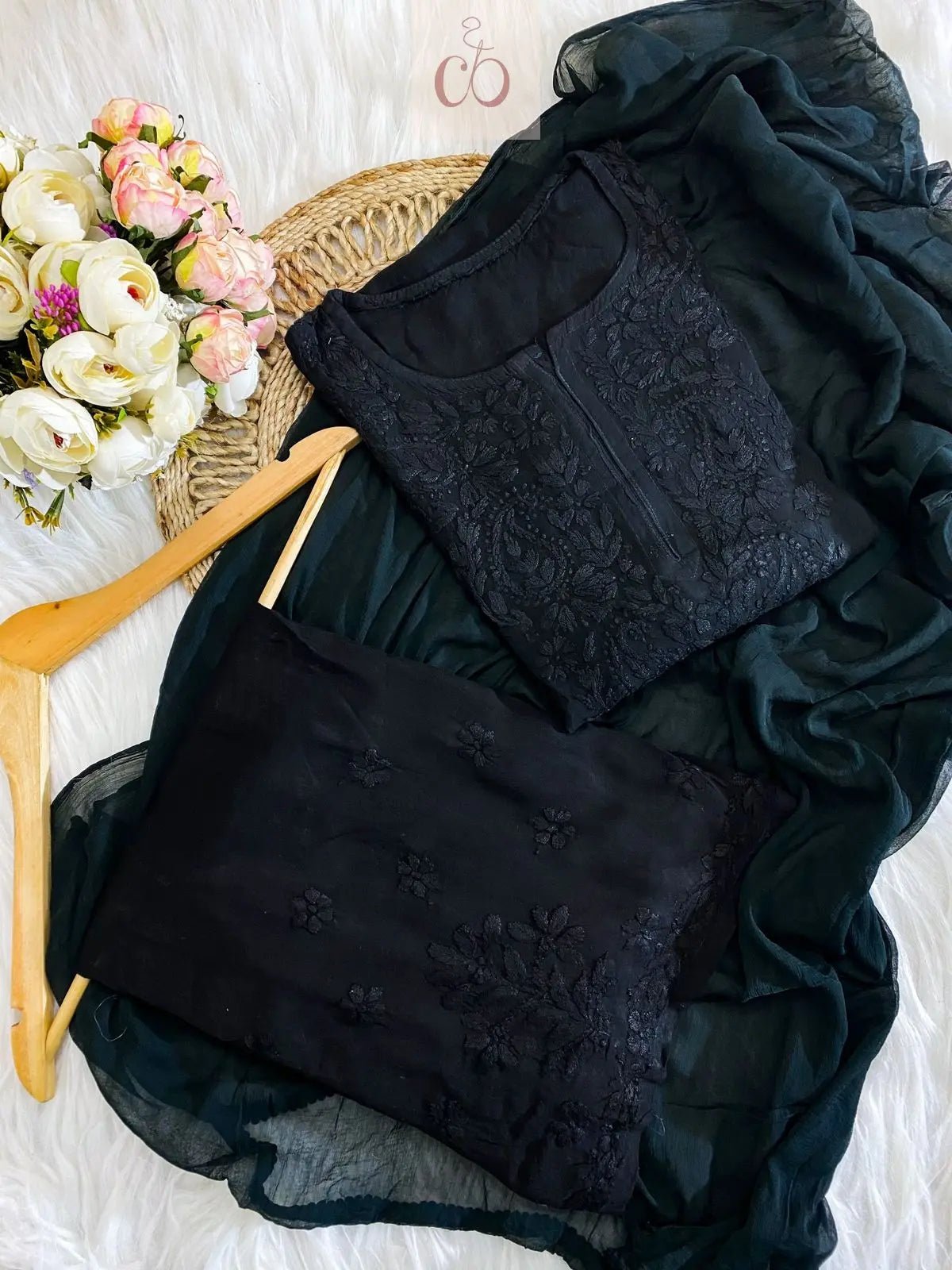 Handcrafted Soft Rayon 3pc Ombre Set ( Summer Special ) - chikankariofficial