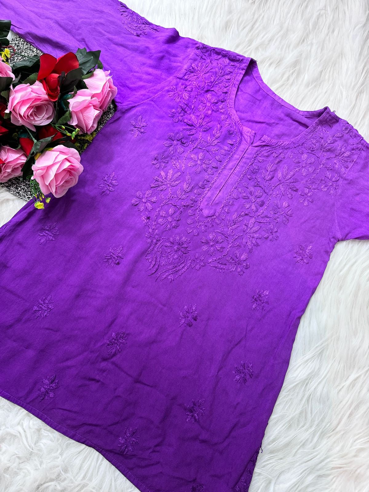 Handowork Short tops - chikankariofficial