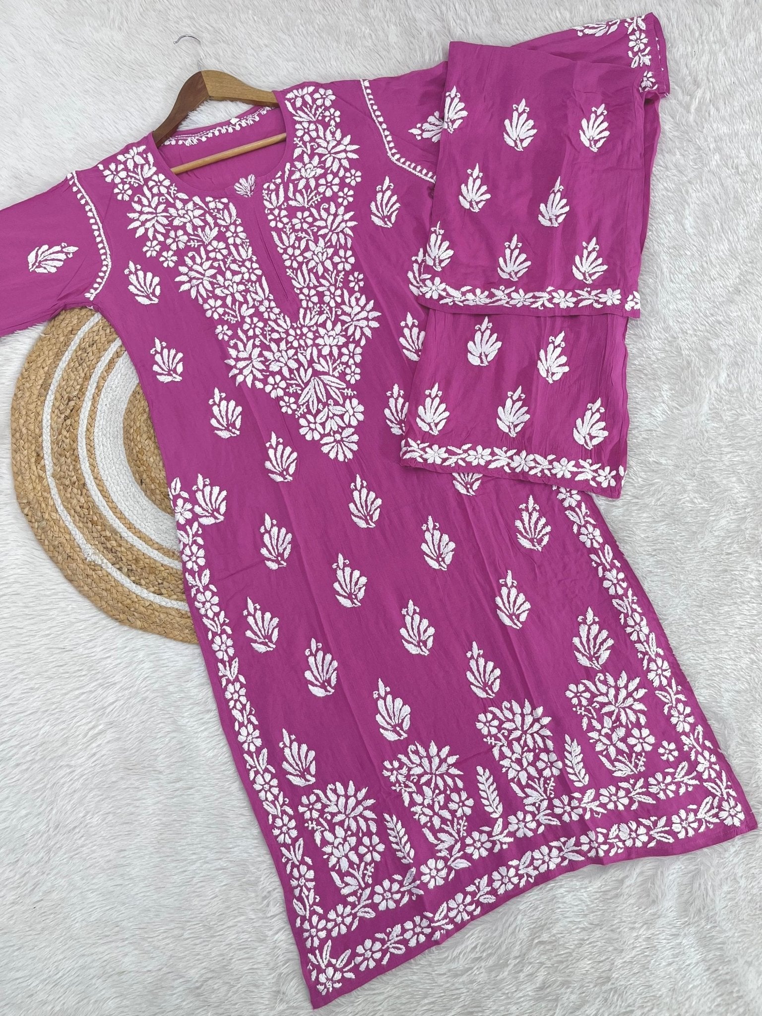 Heavy chikan Work Modal cotton Combo - chikankariofficial