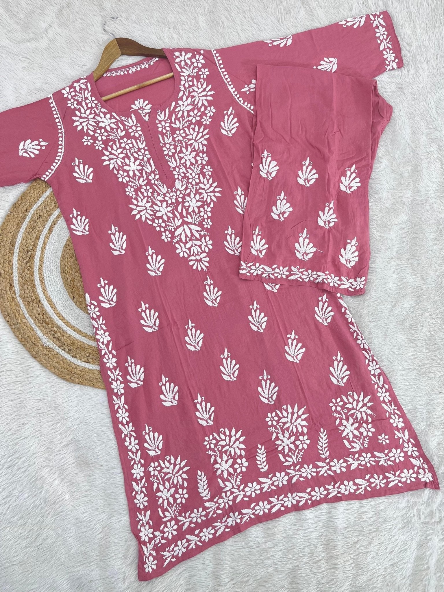 Heavy chikan Work Modal cotton Combo - chikankariofficial