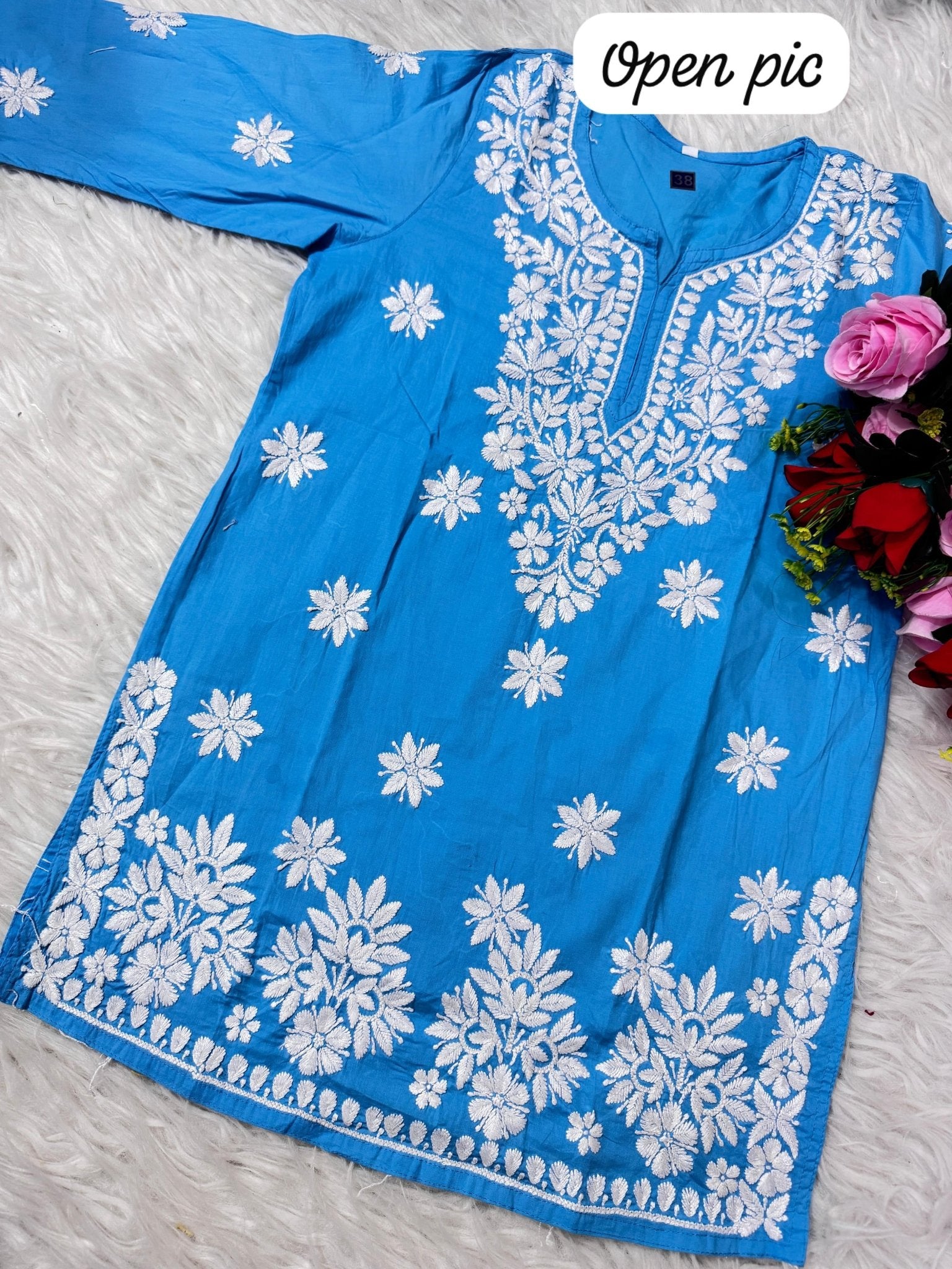 Heavy Handwork Fine rich short top - chikankariofficial