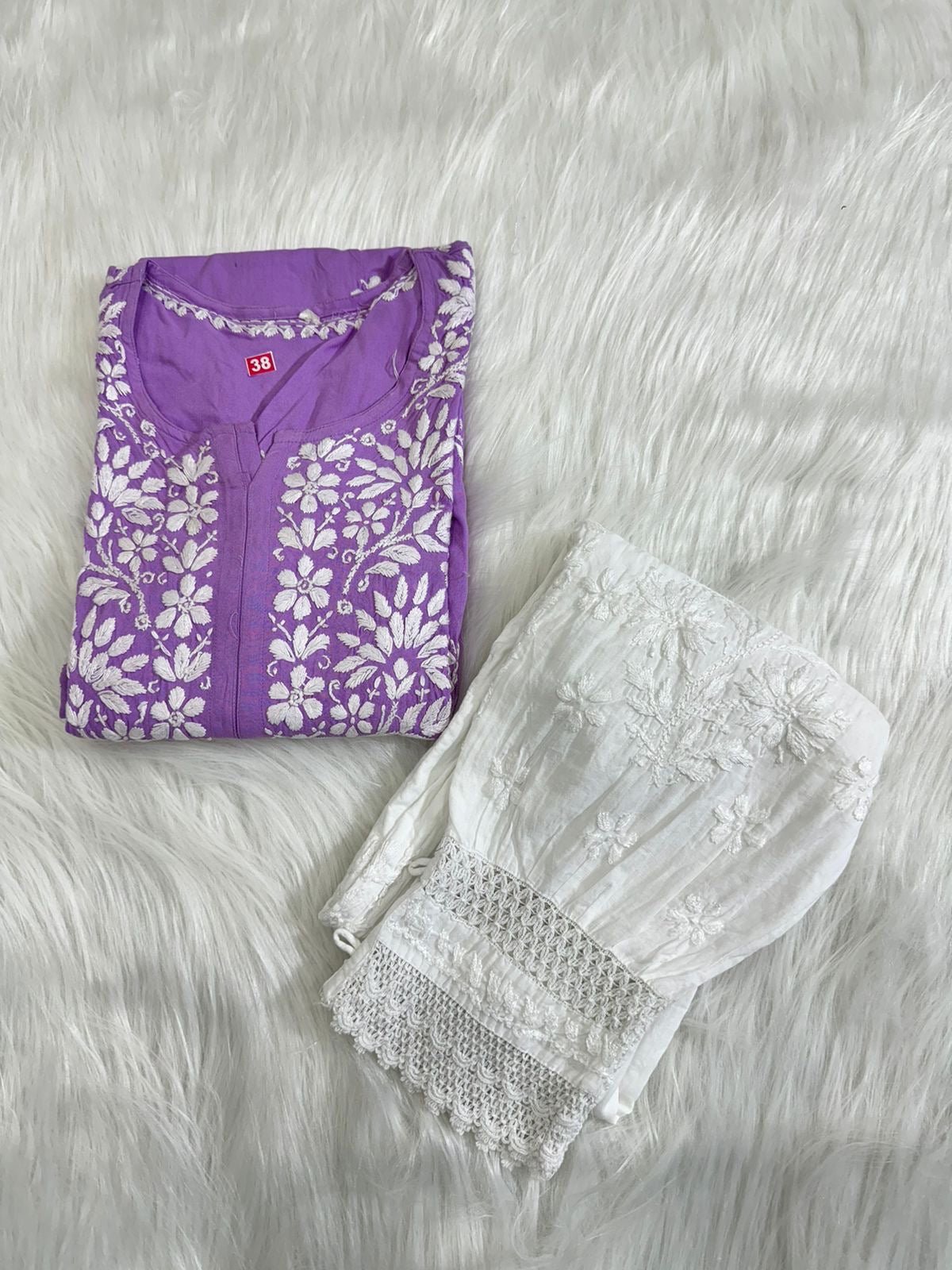 Heavy Rayon chikankari kurti - chikankariofficial