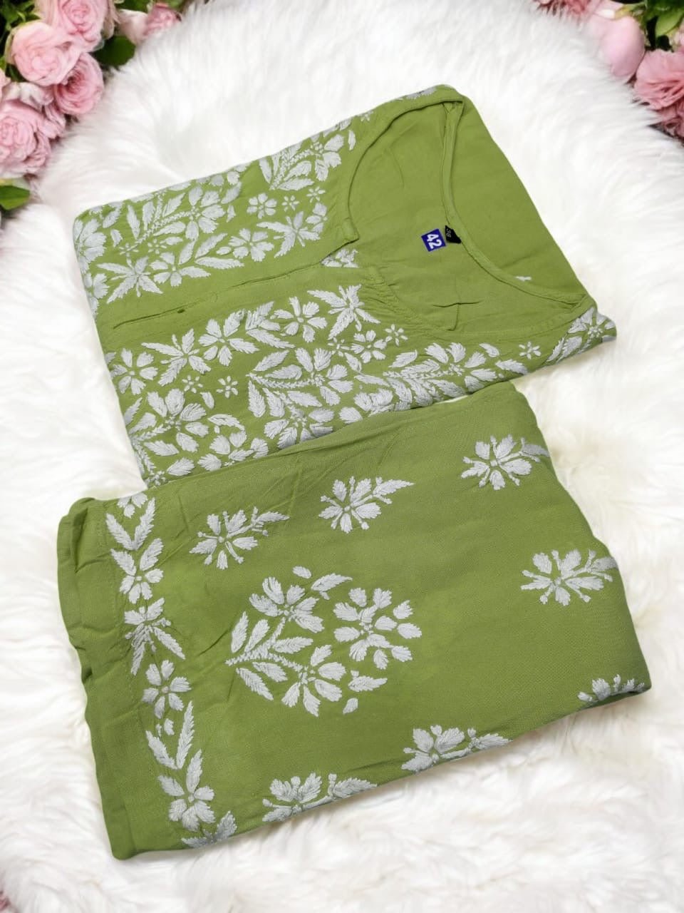 Heavy work Rayon Plazzo Set Roopal Special - chikankariofficial