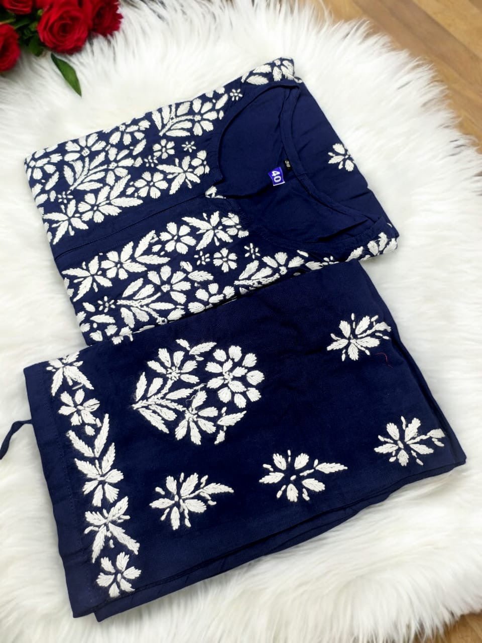 Heavy work Rayon Plazzo Set Roopal Special - chikankariofficial