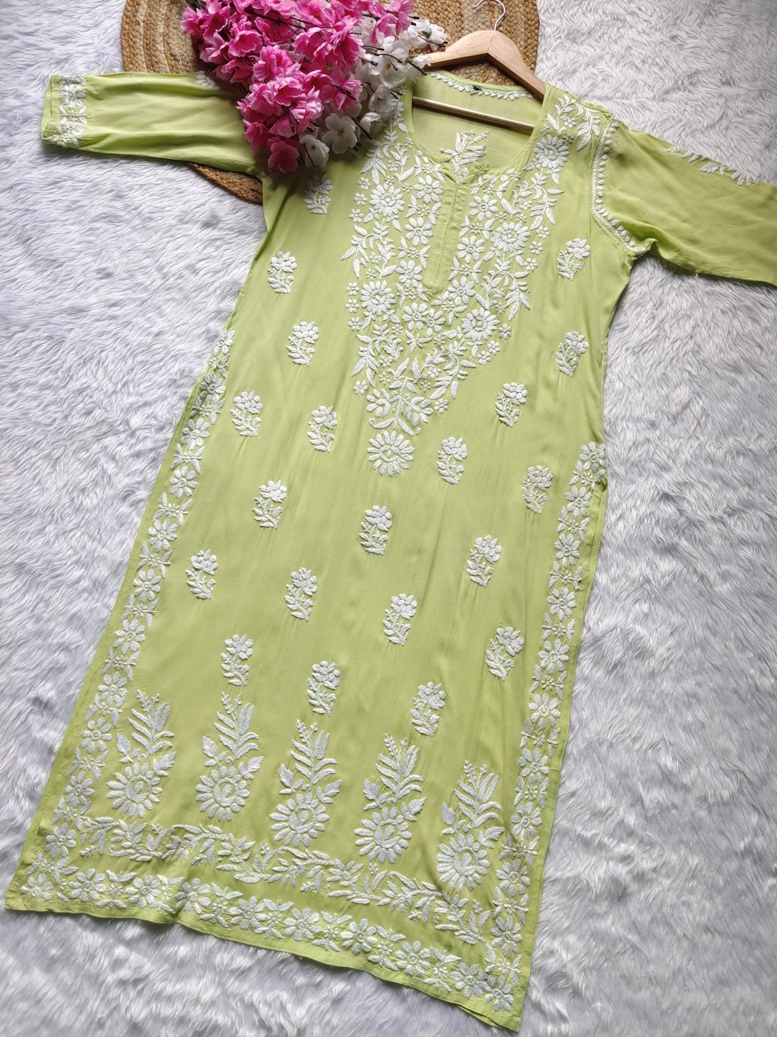 Modal Luxuries Daman Chikan Kurtis - chikankariofficial