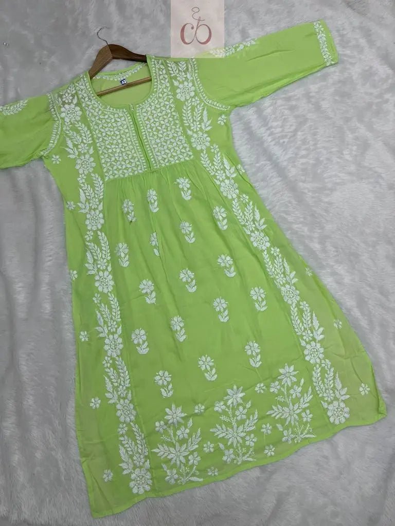 Modal Nyra Cut Gown - chikankariofficial