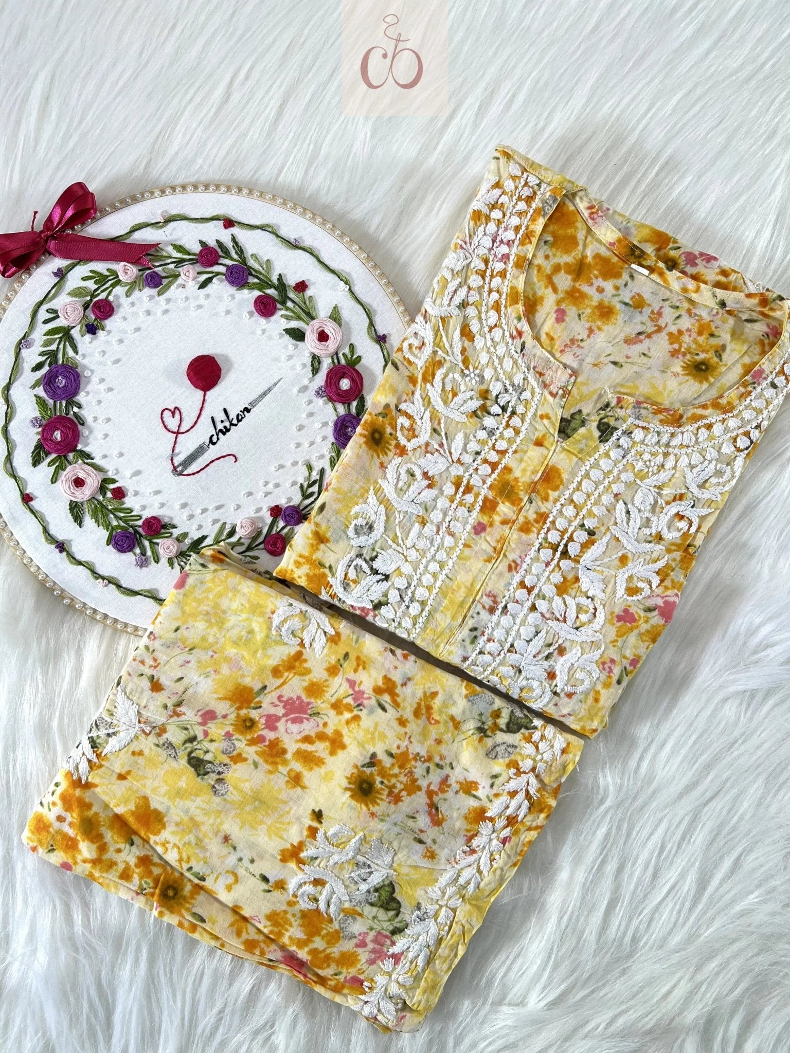 Mul Mul plazzo Printed Combo - chikankariofficial
