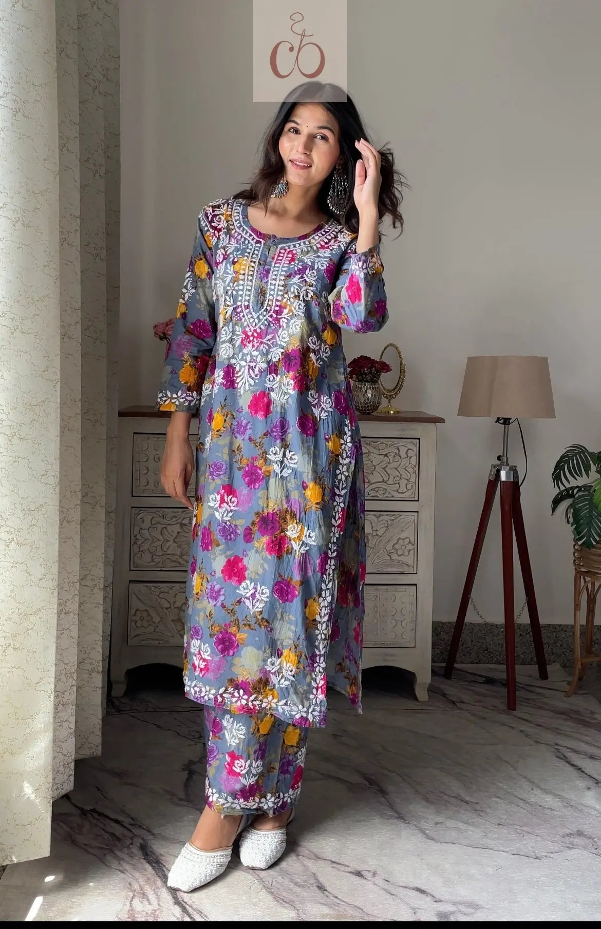 Mul new Concept Kurti Plazzo Combo.. - chikankariofficial