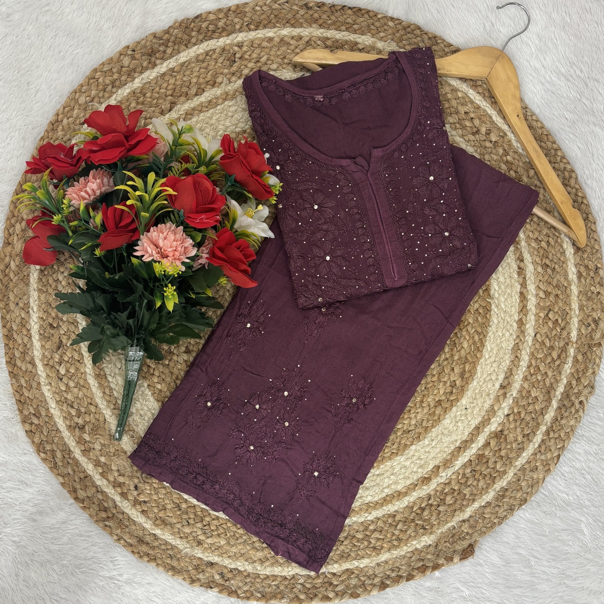 Muqaish Co ord Rayon Chikankari - chikankariofficial