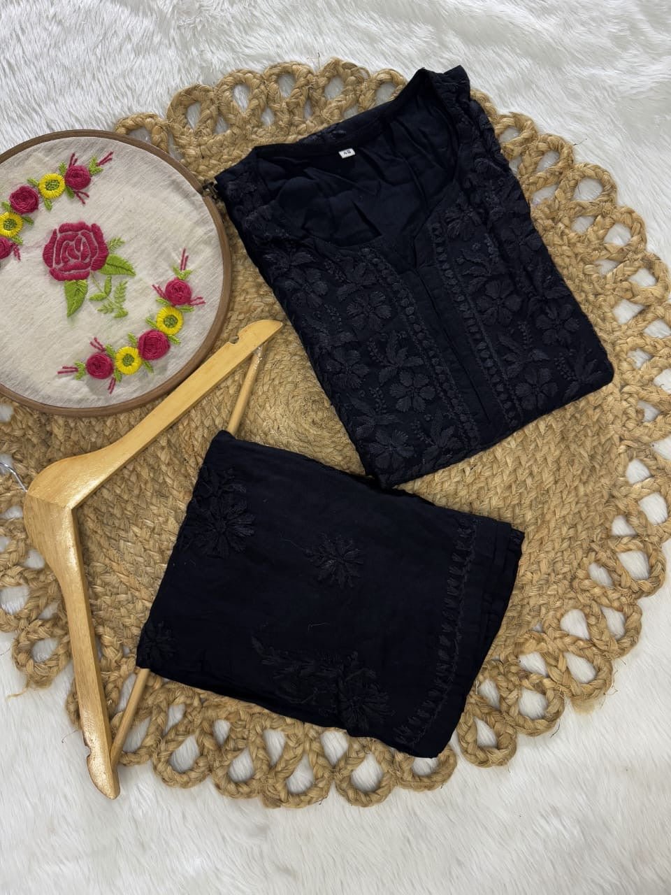 Plus Size Tone to tone Set - chikankariofficial