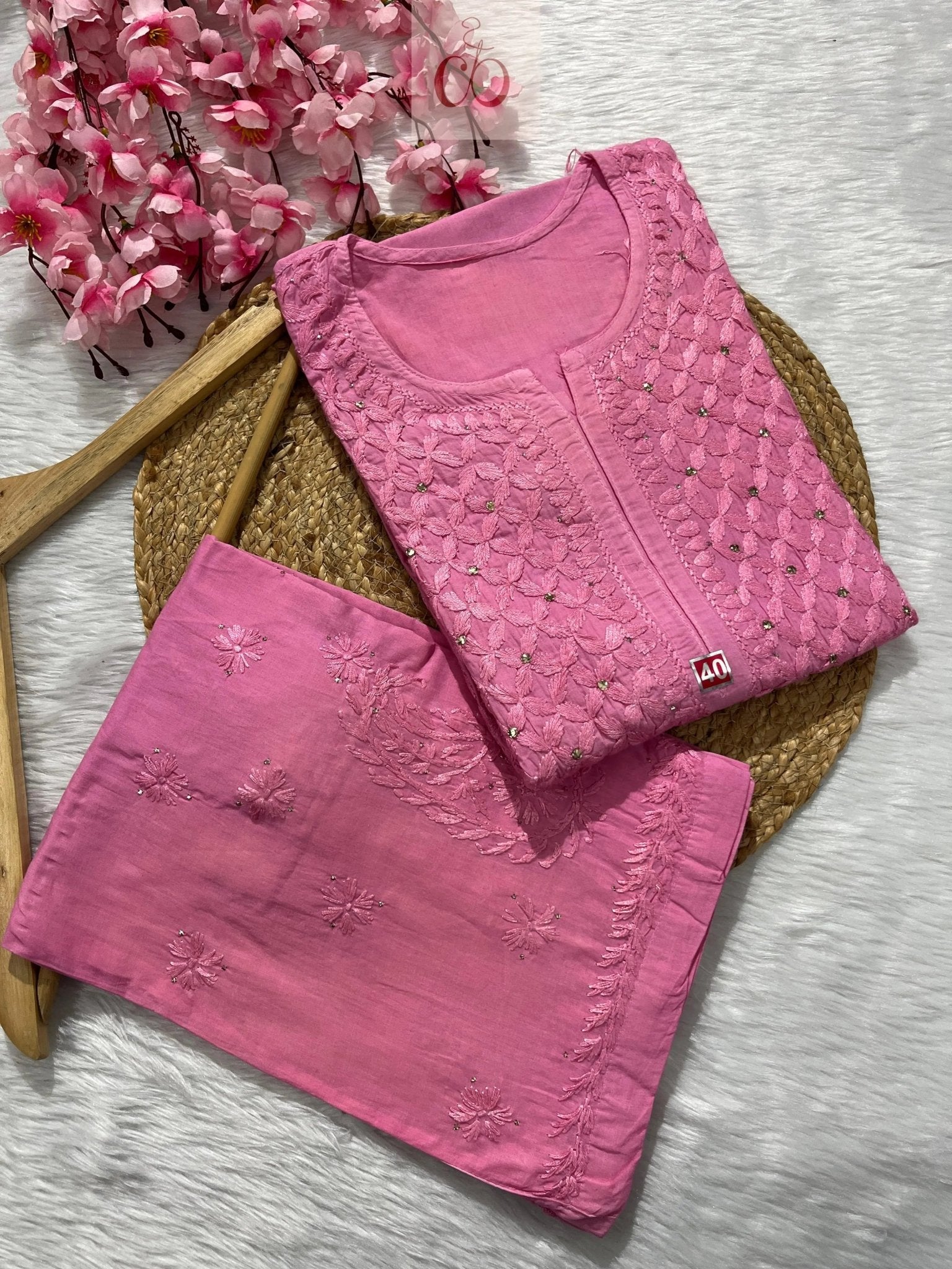 Pure dobby Cotton Muqaish work - chikankariofficial