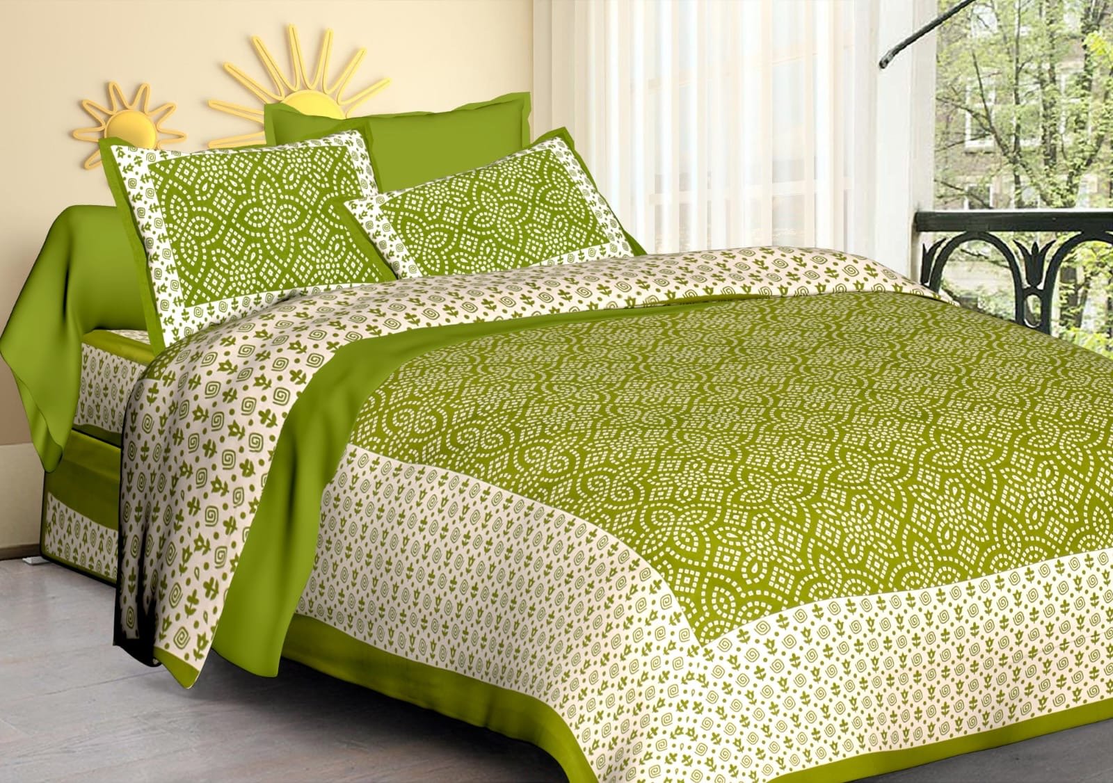 Random Printed Bed sheets - chikankariofficial