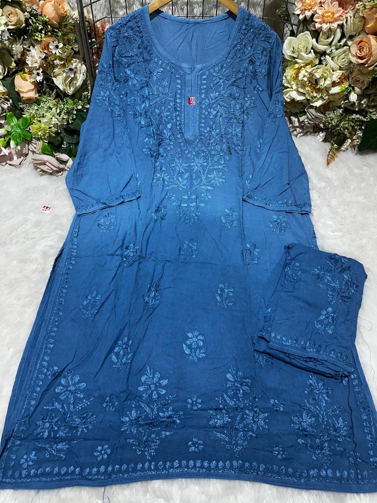 Rayon Daman 4 Buta Dyed Combo - chikankariofficial