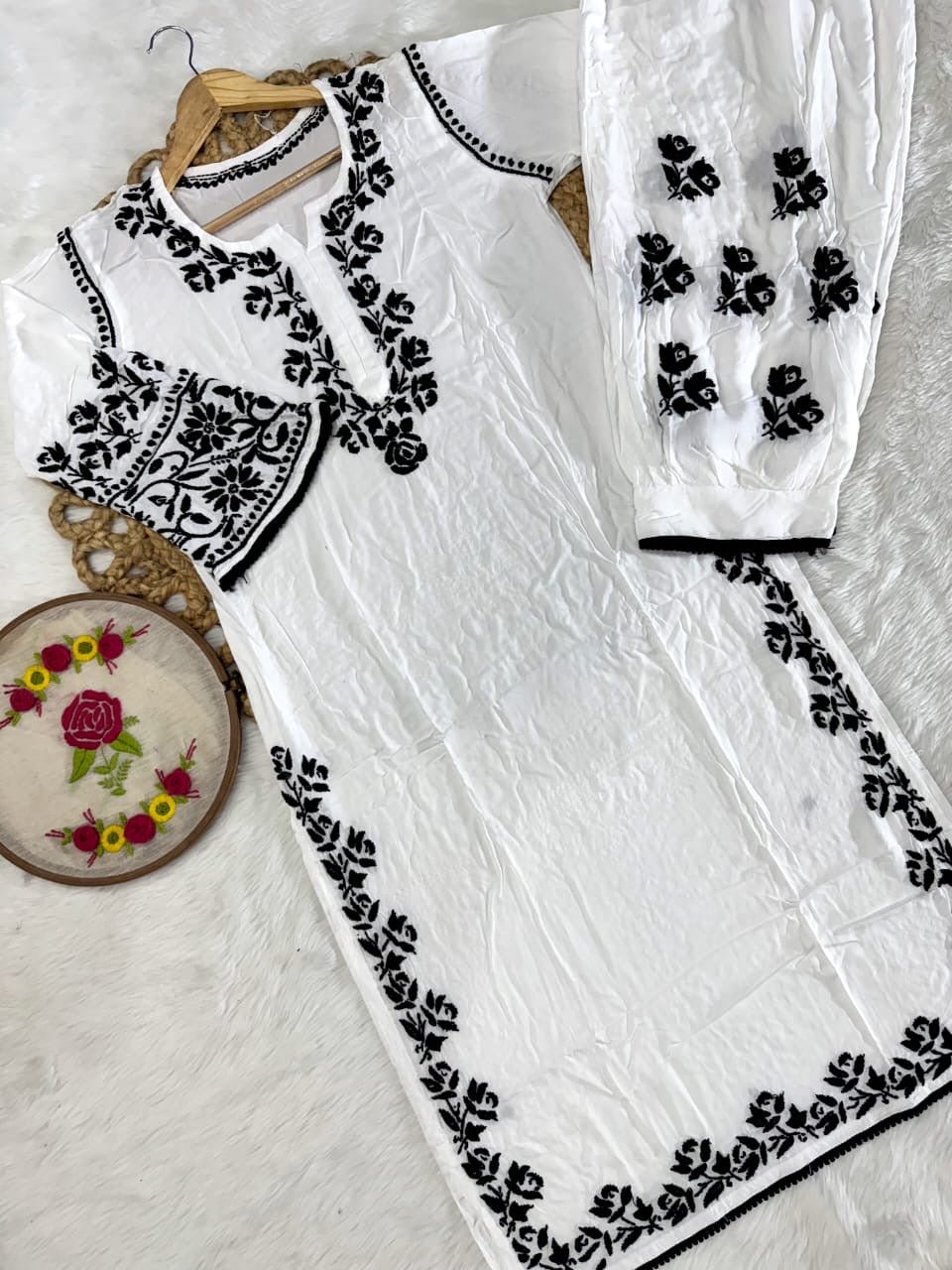 Rayon New Concept Afghani Edition Chikankari combo - chikankariofficial