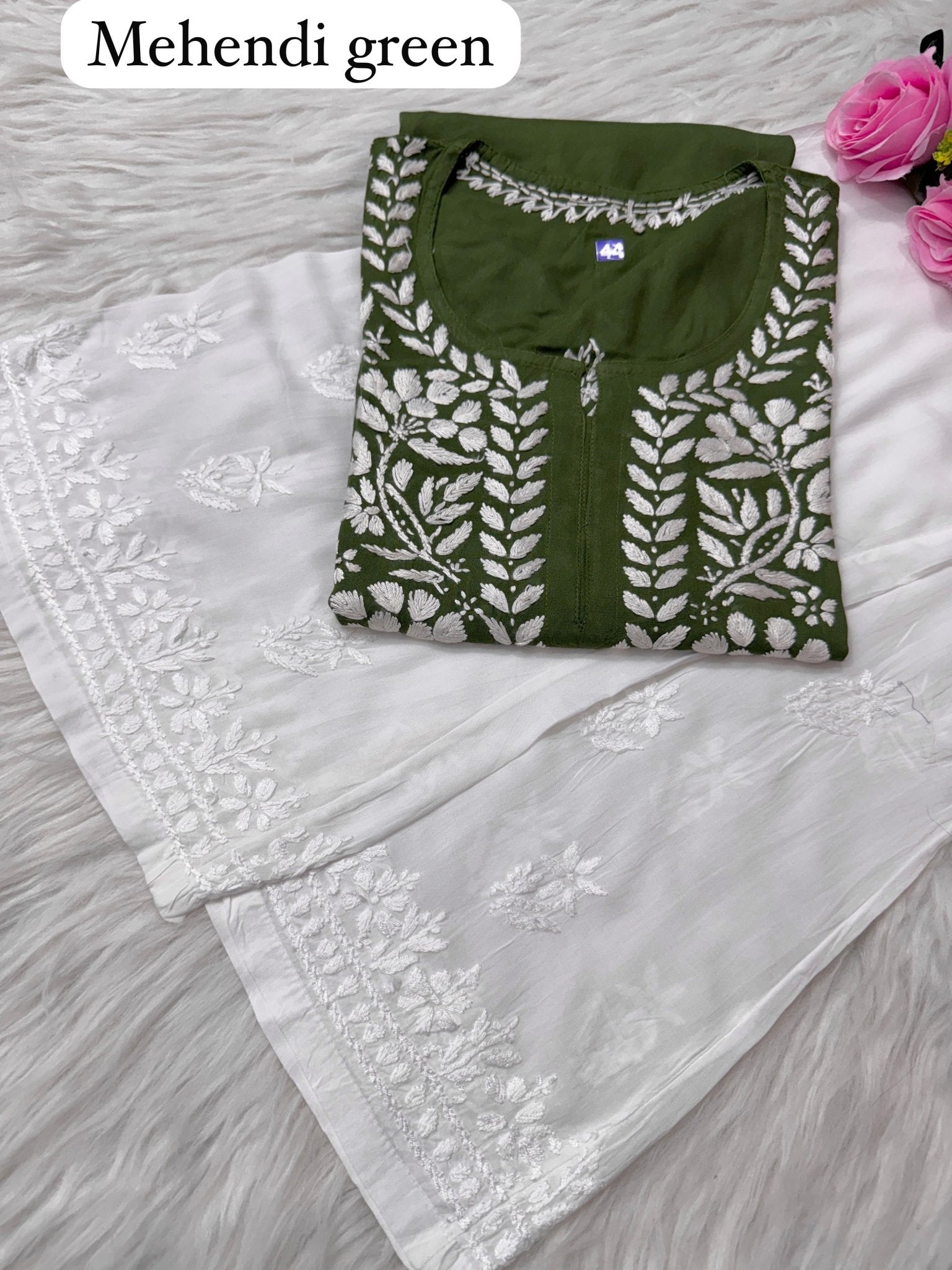 Rayon Soft Chikan ShortTop - chikankariofficial