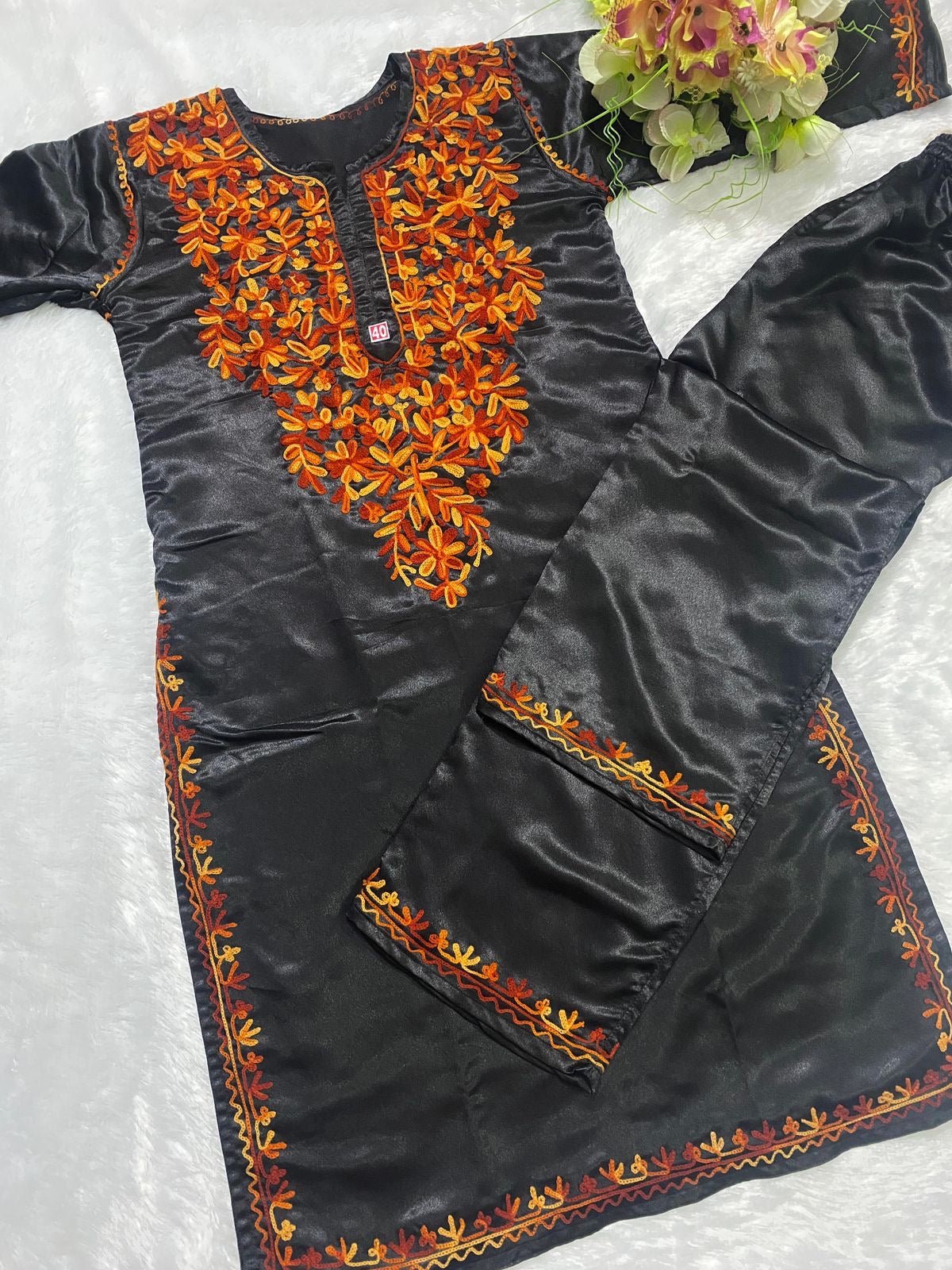 Sartin Winter special silky Plazzo Combo - chikankariofficial