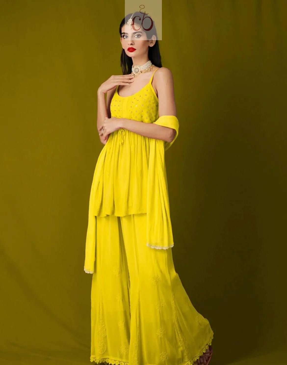 Viscose Set Plazzo Pair Luxe & Premium Edition - chikankariofficial