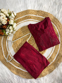 Golden muqaish Rayon Handwork 2pc Set