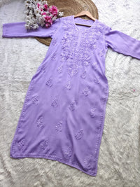 Rangrez Soft Rayon Comfort chikankari All day wear Kurti