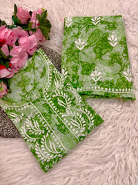 Pure Mul cotton floral soft light 2pc set