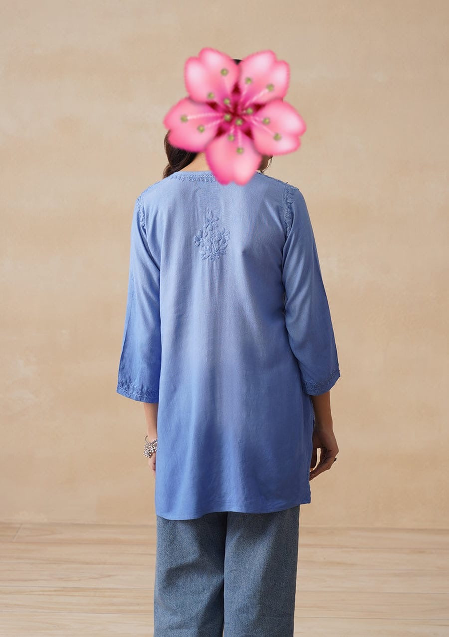 Short chikankari Rayon Soft top