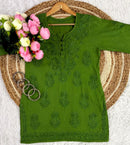Ghasspatti Handwork cotton short top
